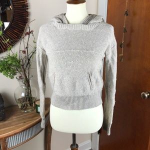 VICTORIA'S SECRET Crop Hoodie Sweater Cream Size Small